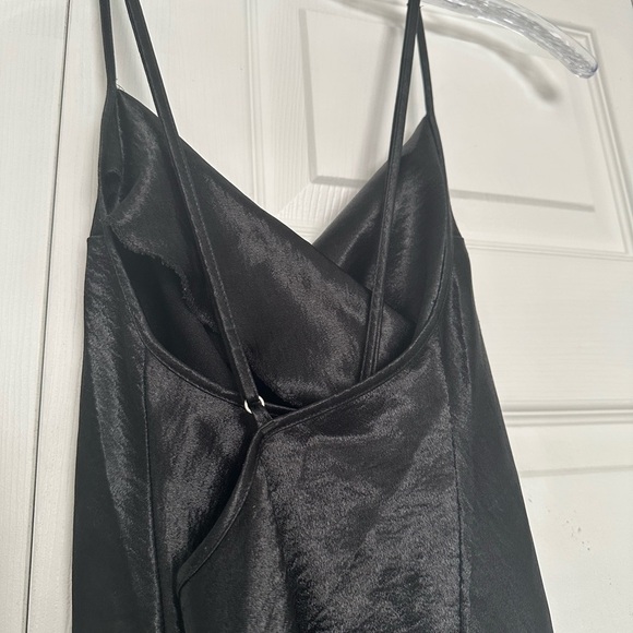 Victoria’s Secret Black Satin Slip Dress - LBD Spaghetti Strap Midi - Size M - Picture 7 of 9
